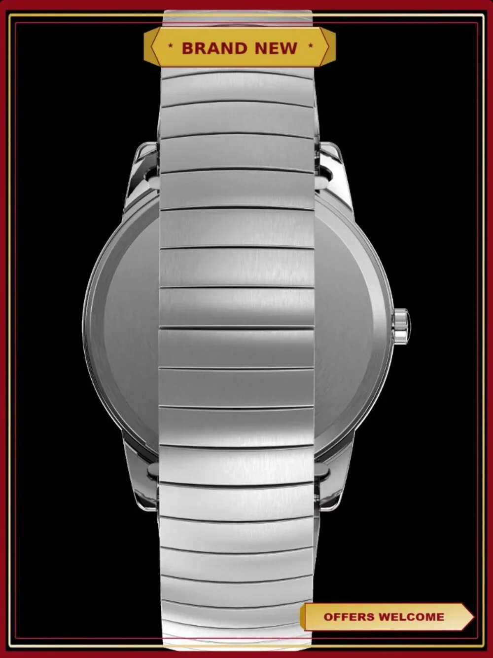 Men's Silver-tone Expansion Watch Easy Reader